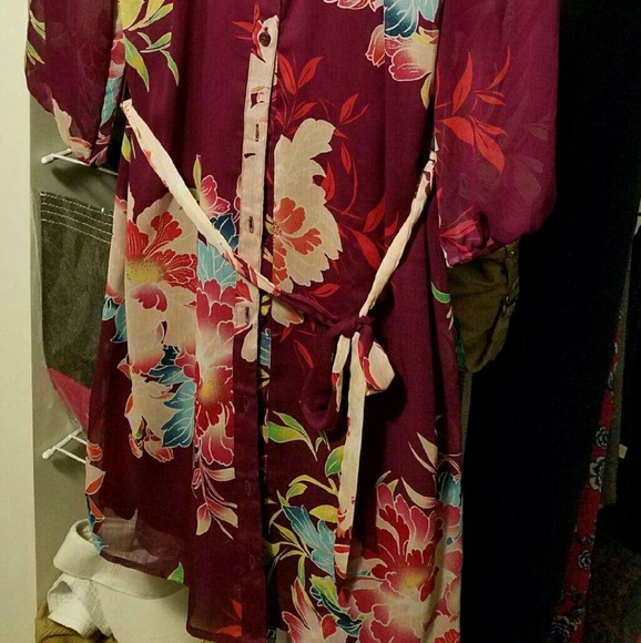 Purple floral dress - Picture 3 of 3